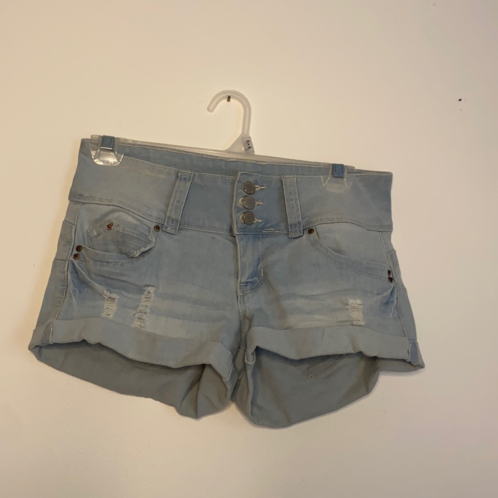 Light blue low waisted jean shorts!